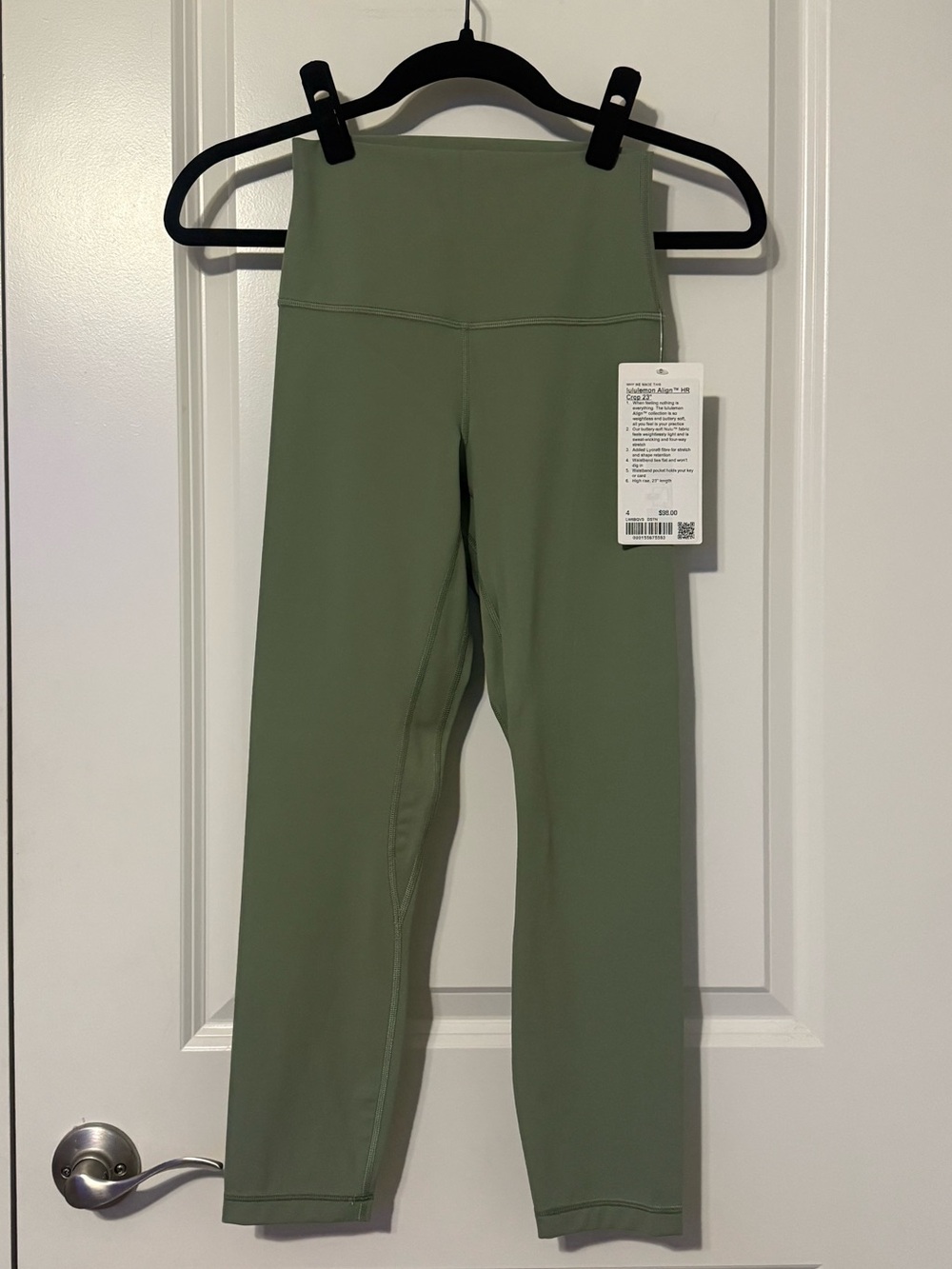 NEW! NWT! Lululemon Align HR Crop 23” Legging, Size 4, Green